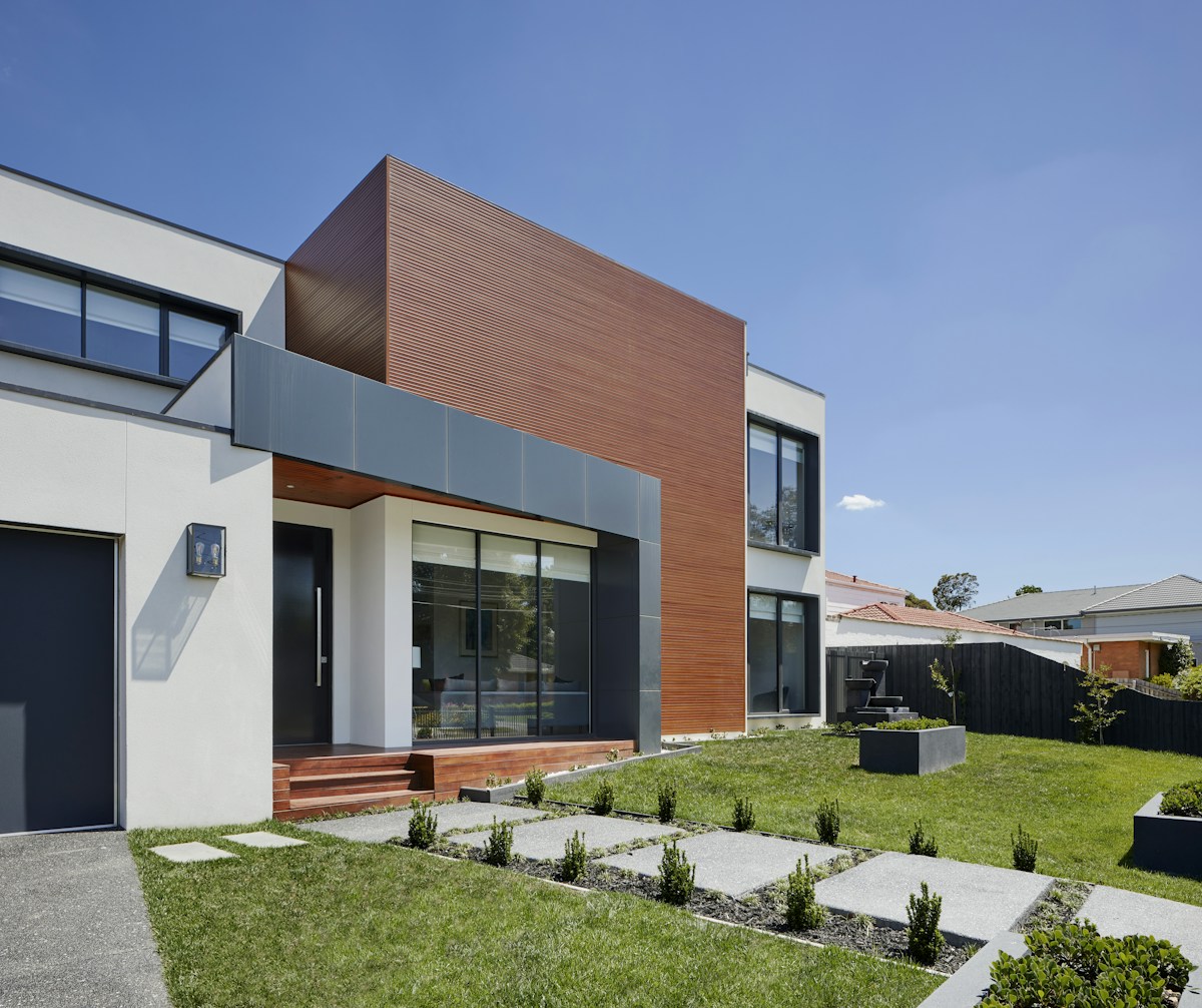 Residential home representing real estate advertising